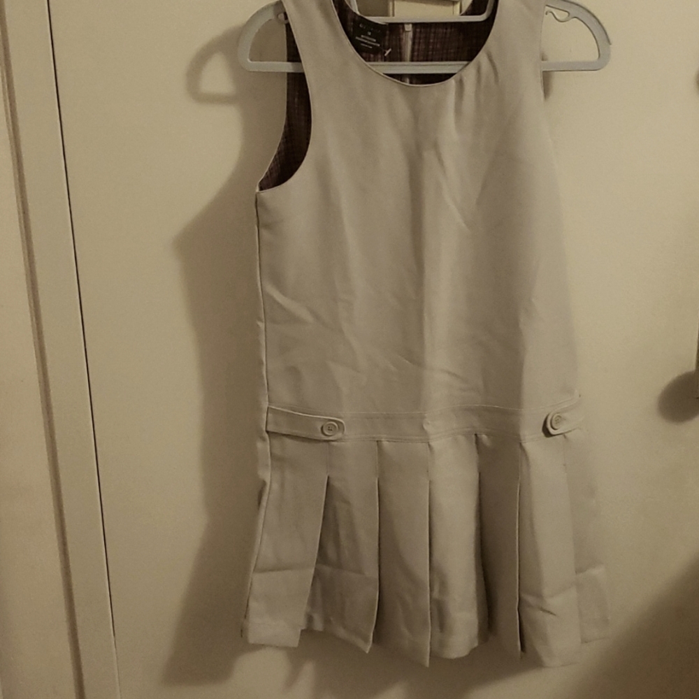 Tan girls school uniform dress never worn New